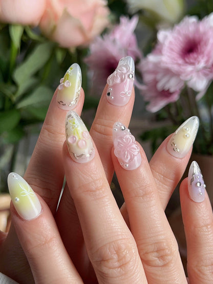 Tulip Field Reusable Press On Nails
