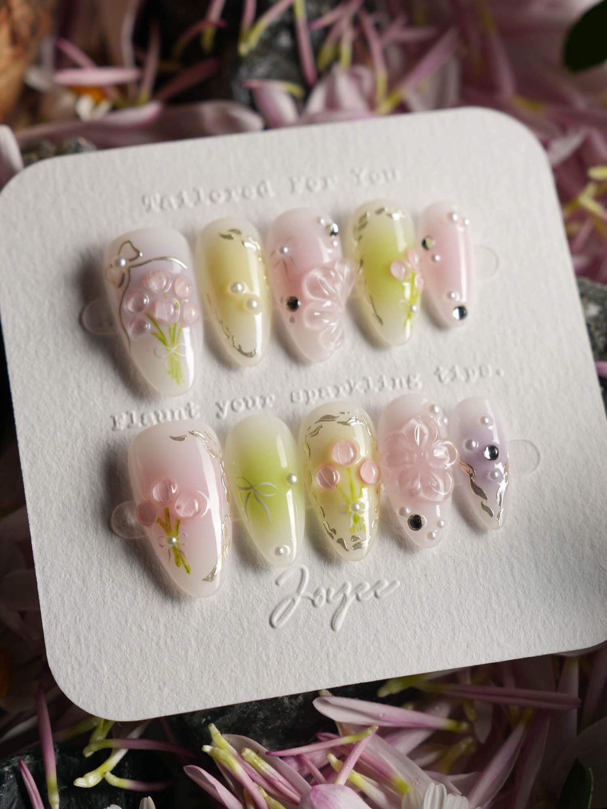 Tulip Field Reusable Press On Nails