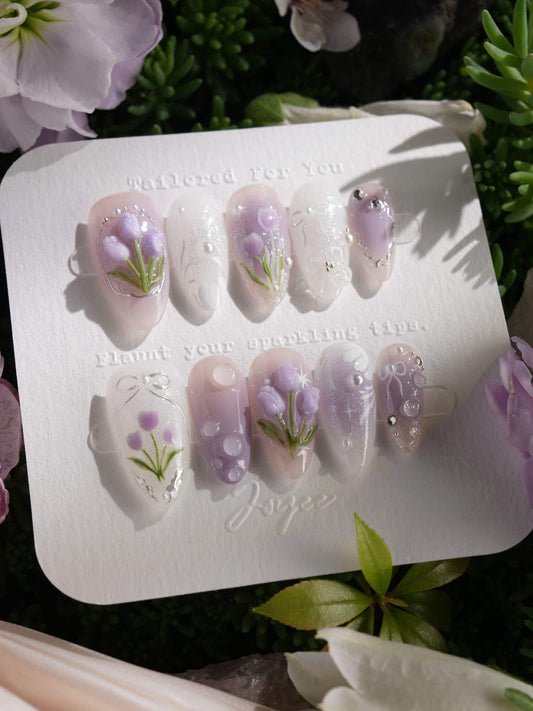 Tulip Glow up Reusable Press On Nails