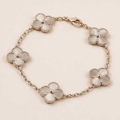 Sunray Clover Five Motif Bracelet