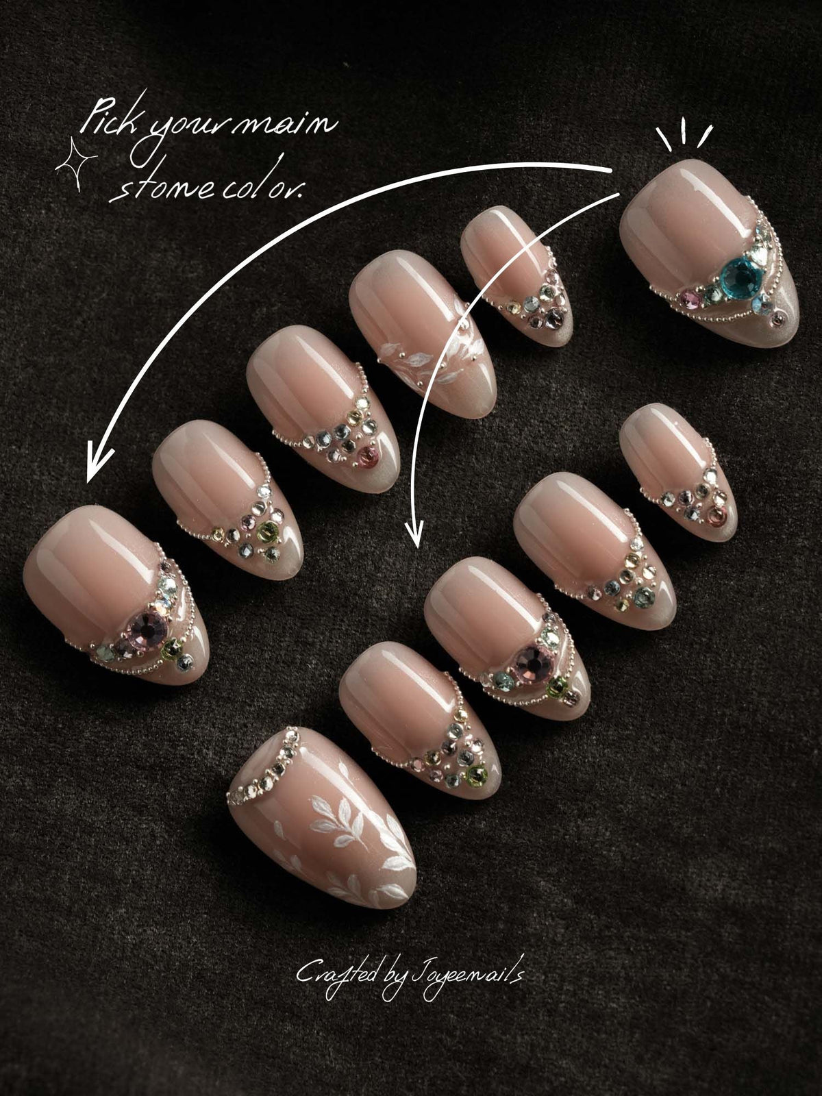 Wedding Rings Reusable Press On Nails