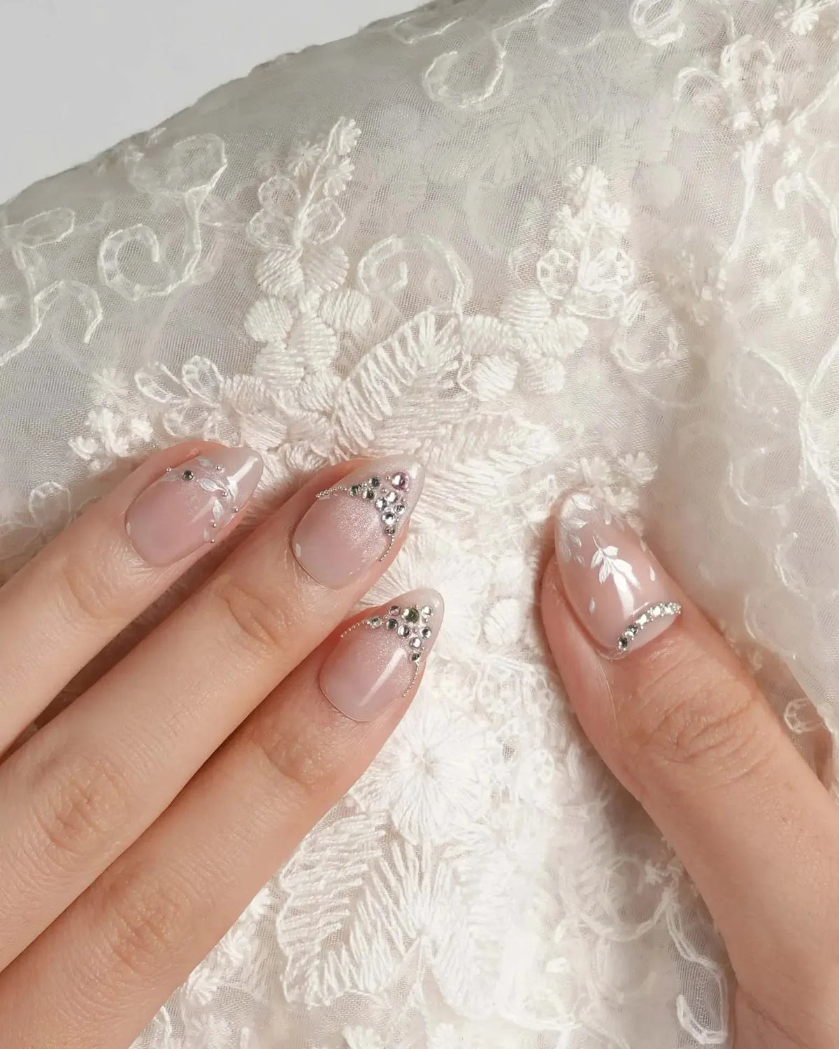 Wedding Rings Reusable Press On Nails