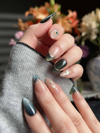 Woodland Sea Reusable Press On Nails