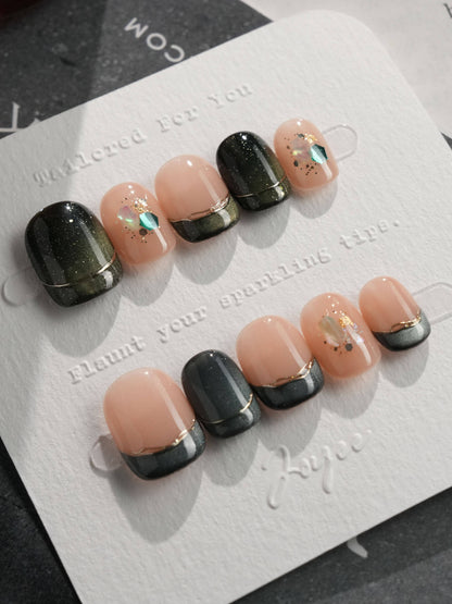 Woodland Sea Reusable Press On Nails