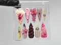 Orchid Floral Press On Nails OB58L