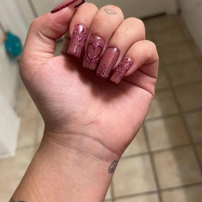 Chrome Empress Purple Handmade Press On Nails